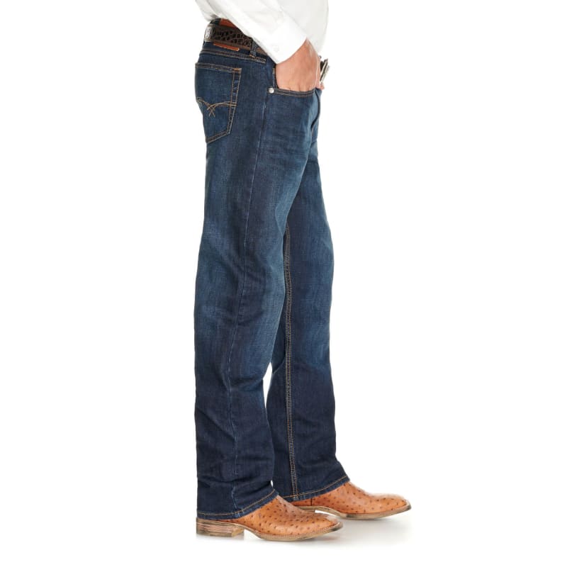 Wrangler 20X Men's 33 Extreme Appleby Dark Wash Relaxed Straight Leg Jean  available at Cavenders