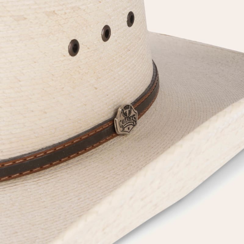Cavender's 20X Natural with Chocolate Band Ponderosa Palm Leaf Cowboy Hat
