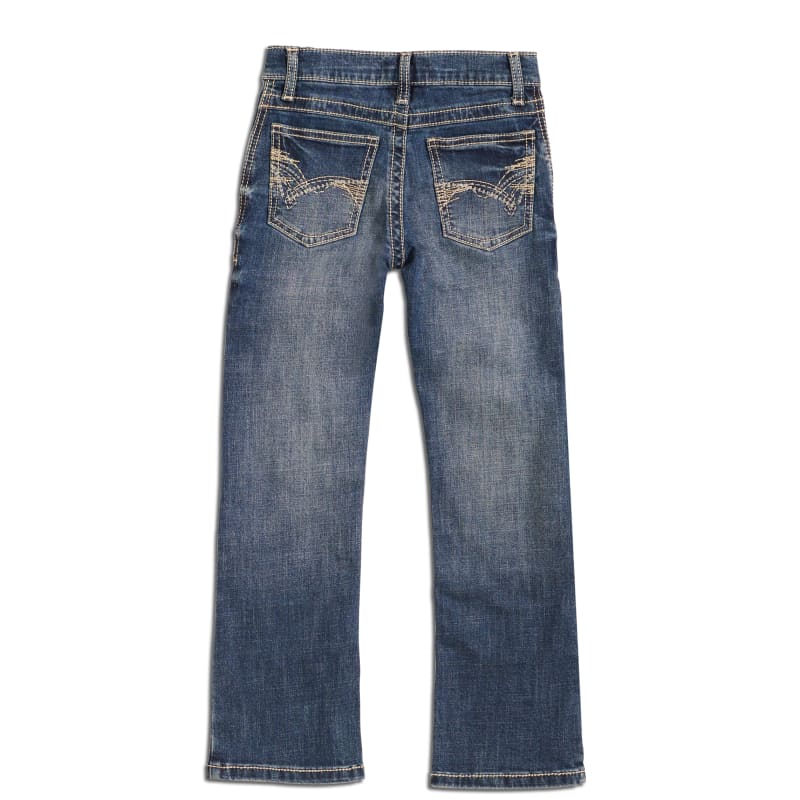 Wrangler 20X Boys' Midland Medium Wash Slim Fit Stretch Vintage Boot Cut  Jean (8-16) available at Cavenders