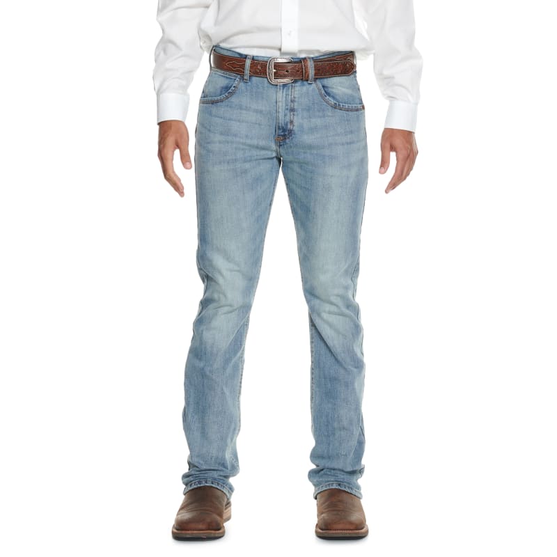 Wrangler Retro Men's Light Wash Slim Fit Boot Cut Jeans available at  Cavenders