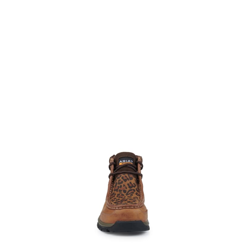 Ariat Women's Edge LTE Brown and Cheetah Print ​Round Composite Toe Work Boot