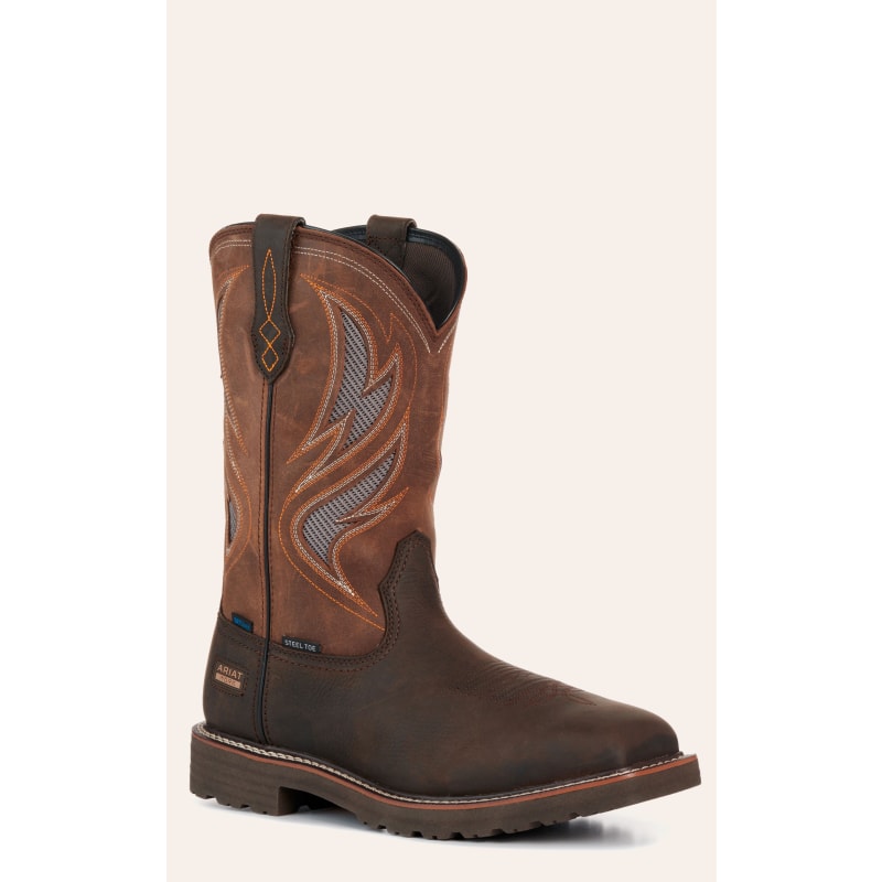 Ariat Men’s Brown & Wicker Activator VentTEK Waterproof Steel Toe Work Boots