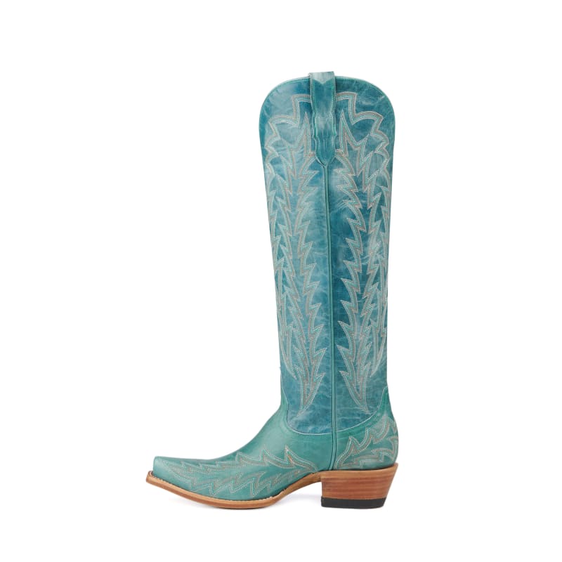 JRC & Sons Women’s Nancy Turquoise Snip Toe Tall Cowboy Boots
