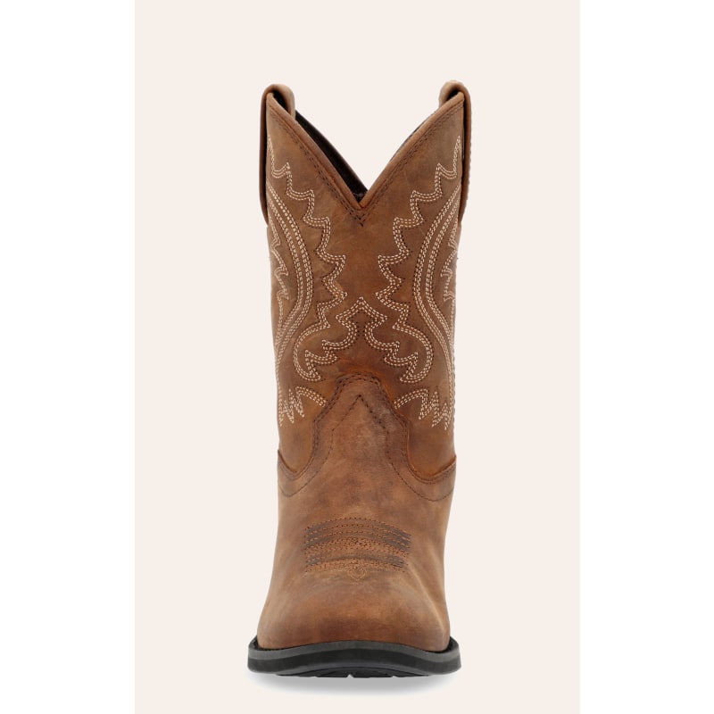 Durango Kid's Brown Shyloh Round Toe Cowboy Boots