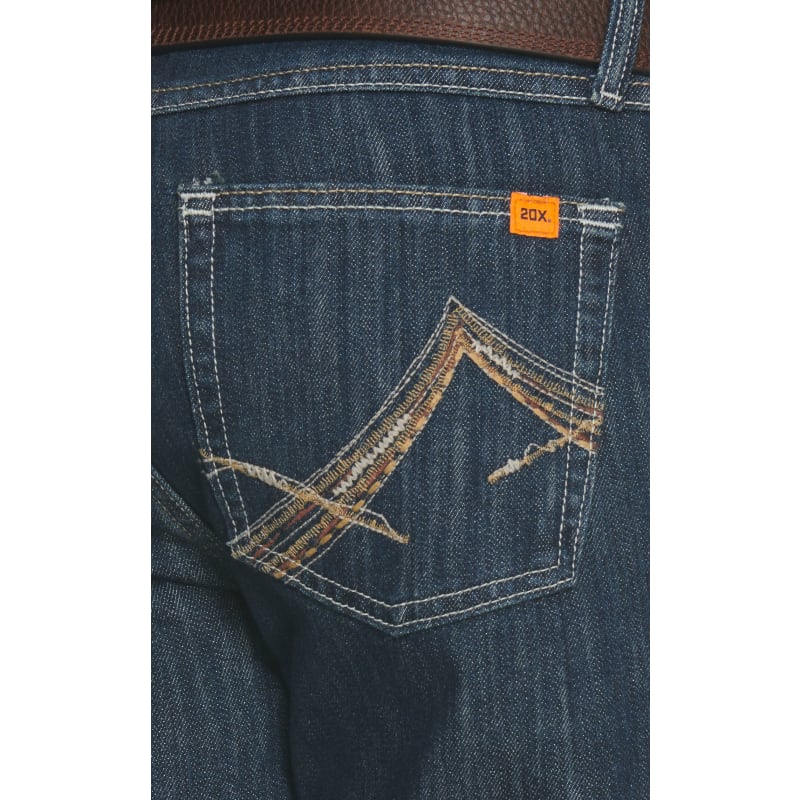 Wrangler 20X No. 42 Men's FR Dark Wash Boot Cut Work Jeans available at  Cavenders