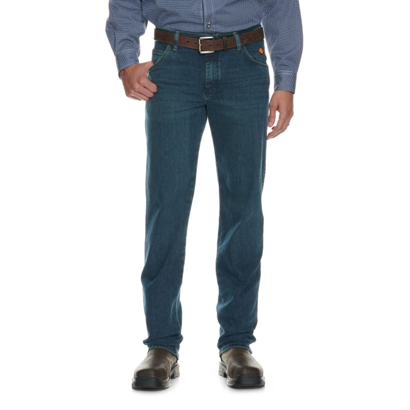 Wrangler Men's Advanced Comfort Regular Fit Boot Cut FR Work Jean available  at Cavenders