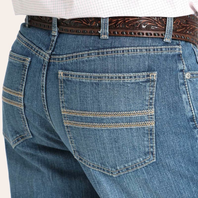 Cinch Men’s White Label Medium Stonewash Relaxed Straight Leg Jeans