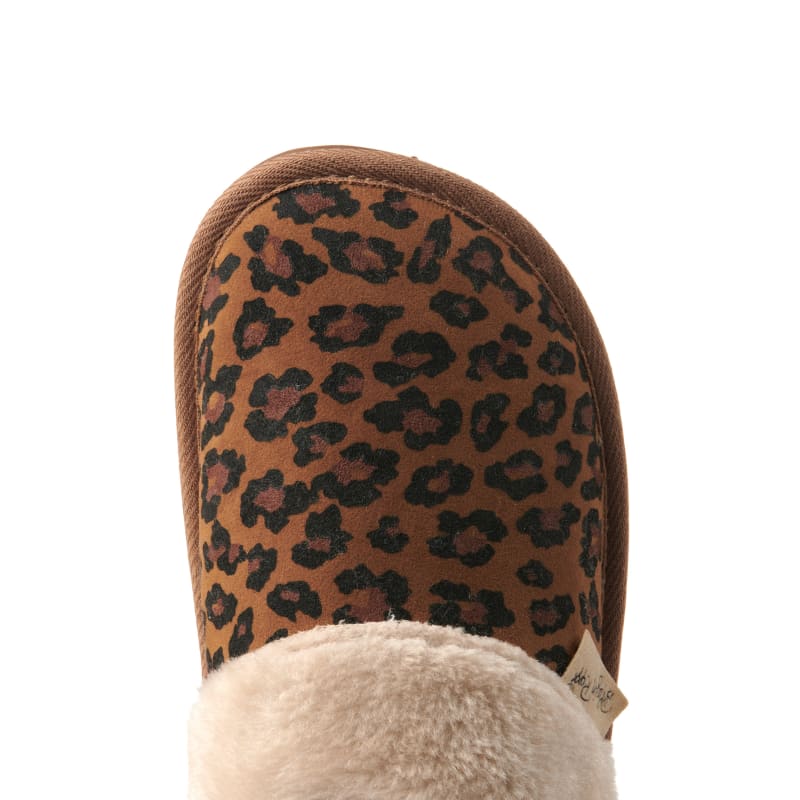 høj solsikke opbevaring Blazin Roxx Women's Brown Leopard Print with Faux Shearling Slip on Slippers  available at Cavenders