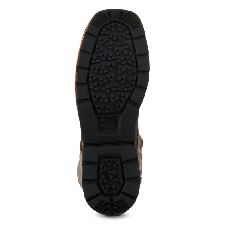 Timberland Pro Men's True Grit Turkish Coffee Waterproof Square Composite 8" Lace Up Work available at Cavenders