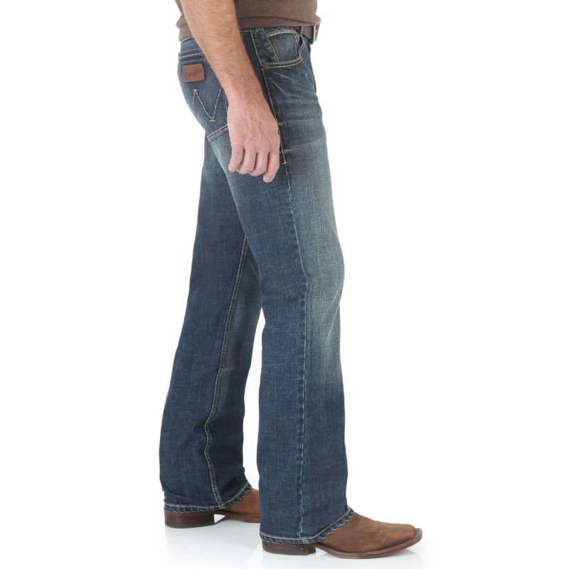 Wrangler Retro Men's Layton Slim Fit Boot Cut Jeans - Tall available at  Cavenders