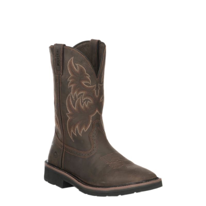 Wolverine Men's Rancher Brown Square Steel Toe Wellington Work Boot