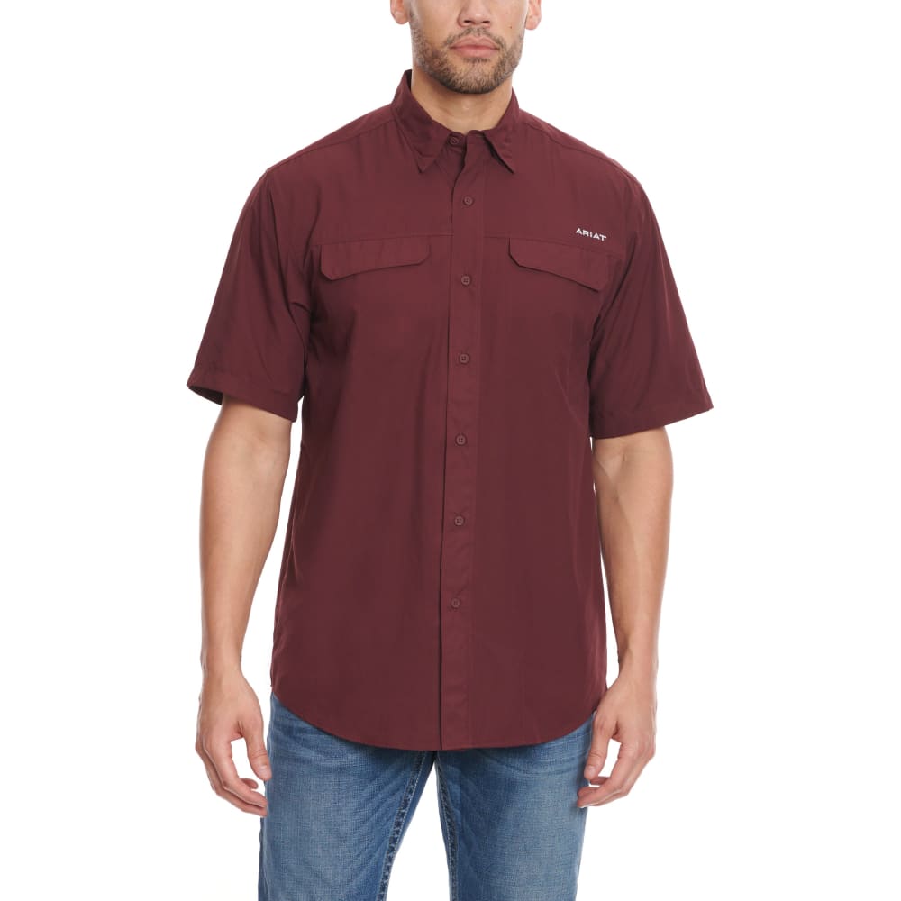Ariat Men's VentTEK Outbound Berry Bark Short Sleeve Shirt