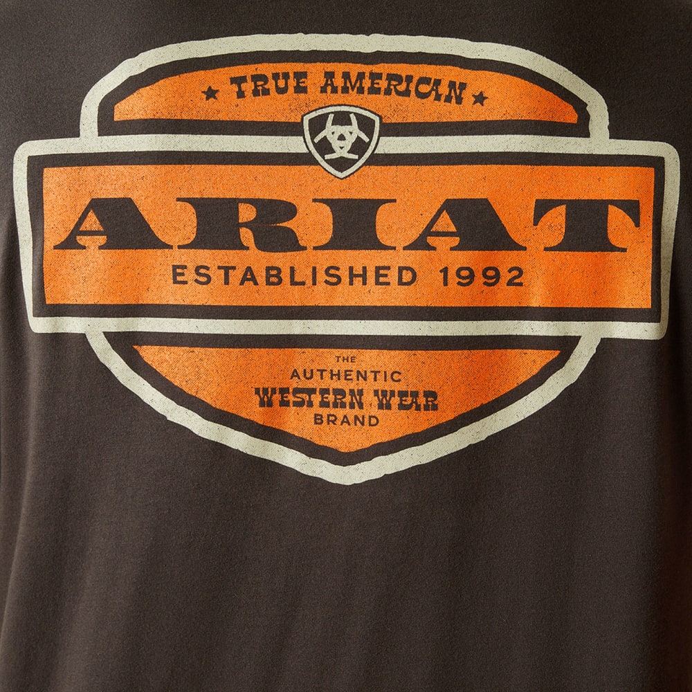 Ariat Men's Chocolate & Tangerine Geo Western Shirt