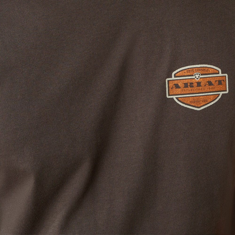 Ariat Men's Chocolate & Tangerine Geo Western Shirt