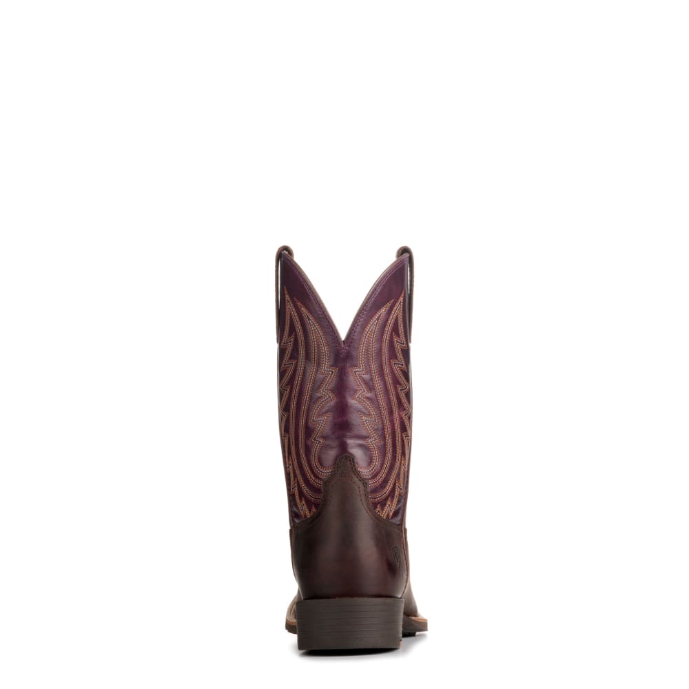 Ariat Men’s  Sport Big Country Barley Brown and Purple Wide Square Toe Cowboy Boots