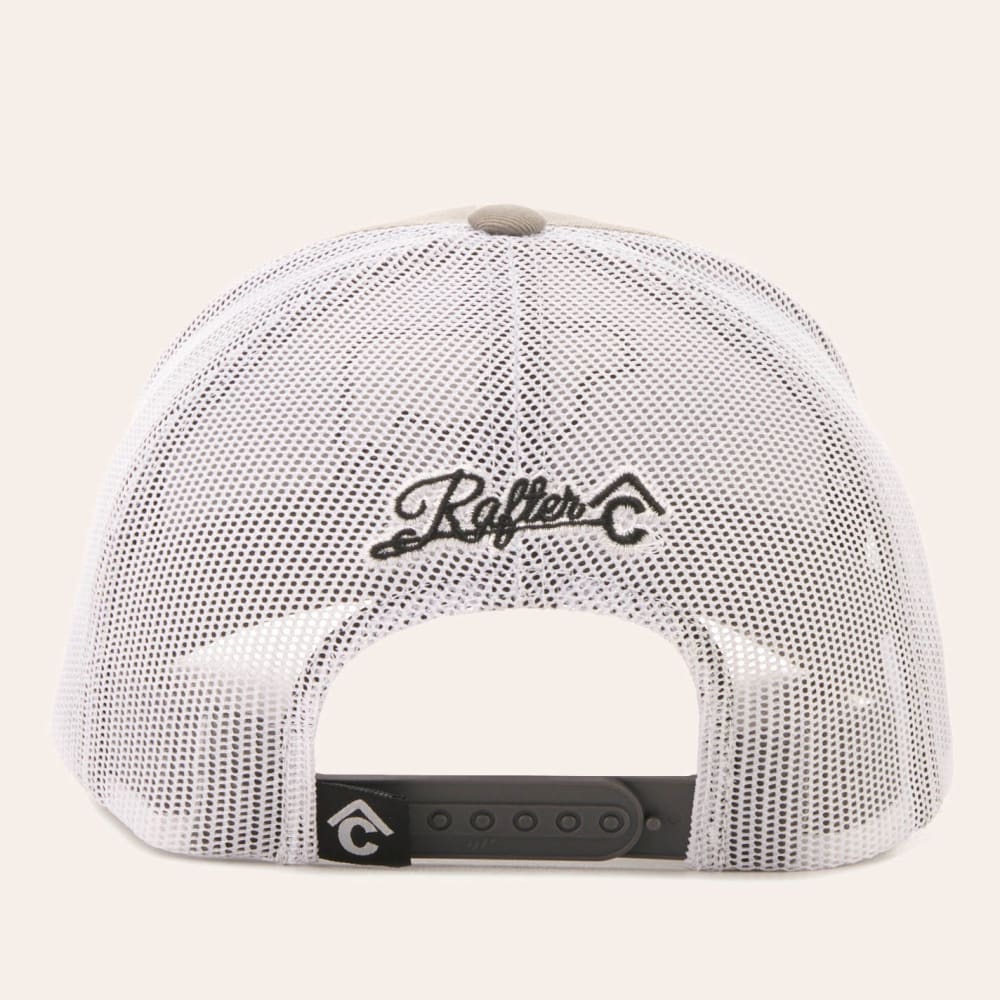Rafter C Men's Grey and White Mesh Serape Bull Cap