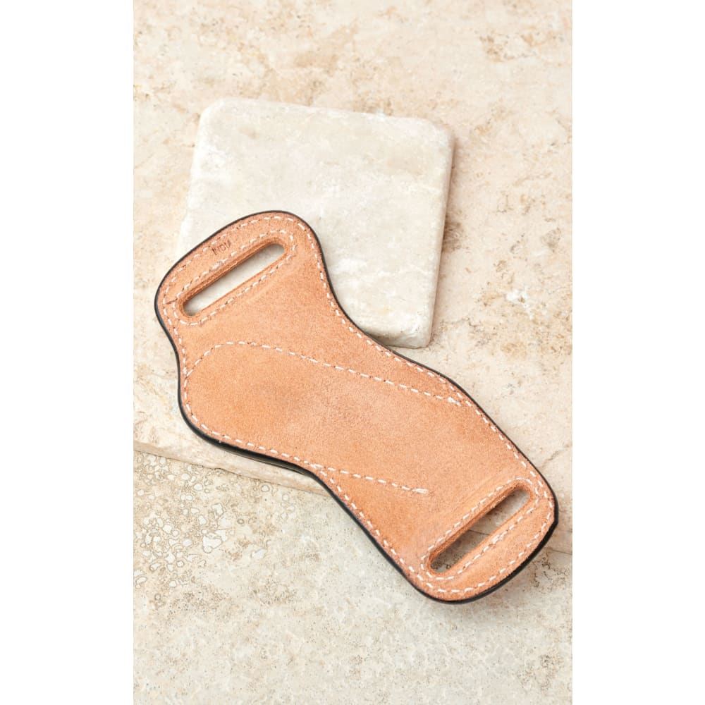 3D Belt Co Brown Floral Tooled Leather Horizontal Pancake Knife Sheath