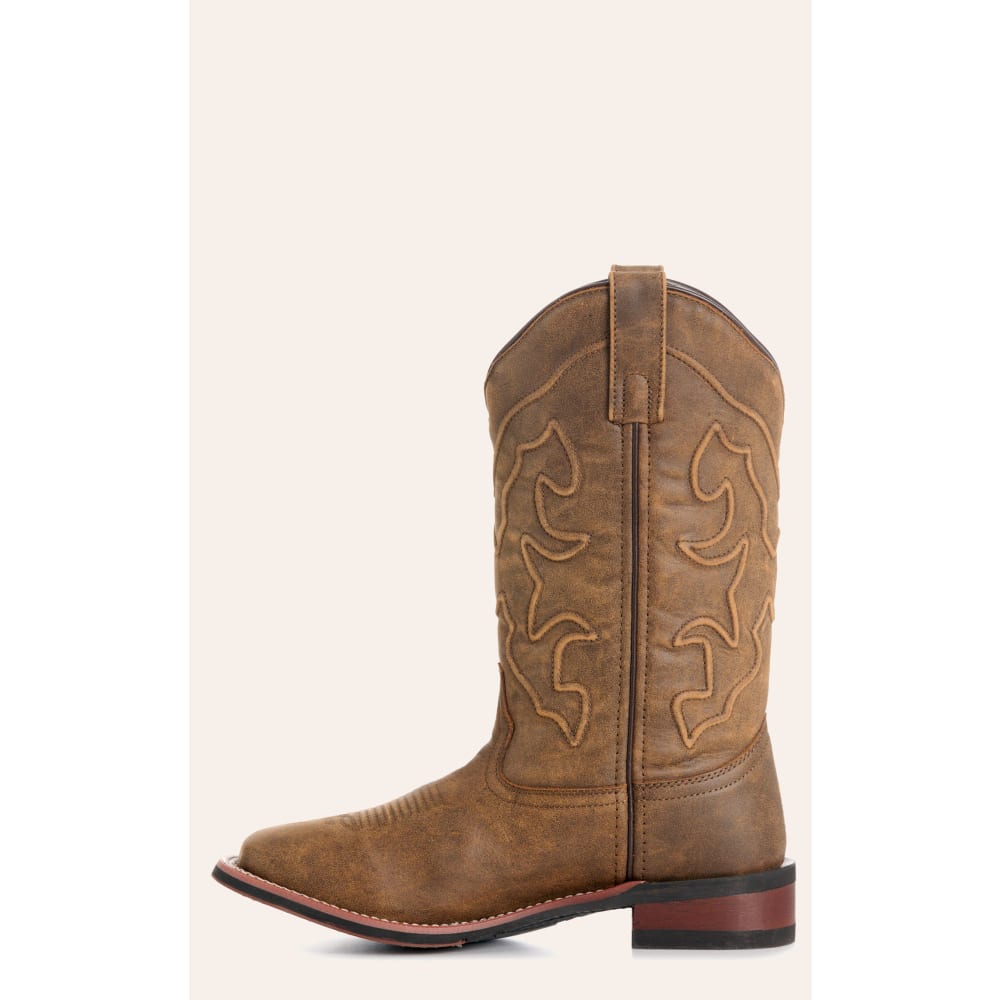 Laredo Women’s Megan Tan Stockman Broad Square Toe Cowboy Boots