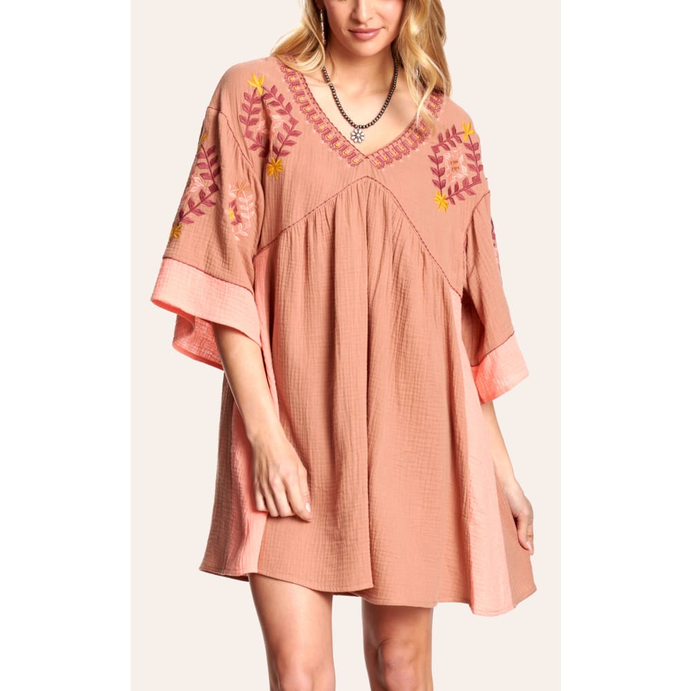 Rockin' C Women's Cinnamon Embroidered Dress