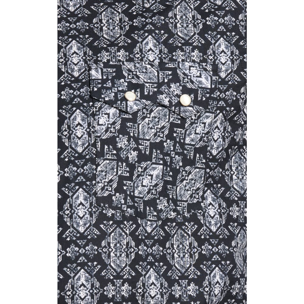 Panhandle Men's Black & Grey Aztec Western Shirt