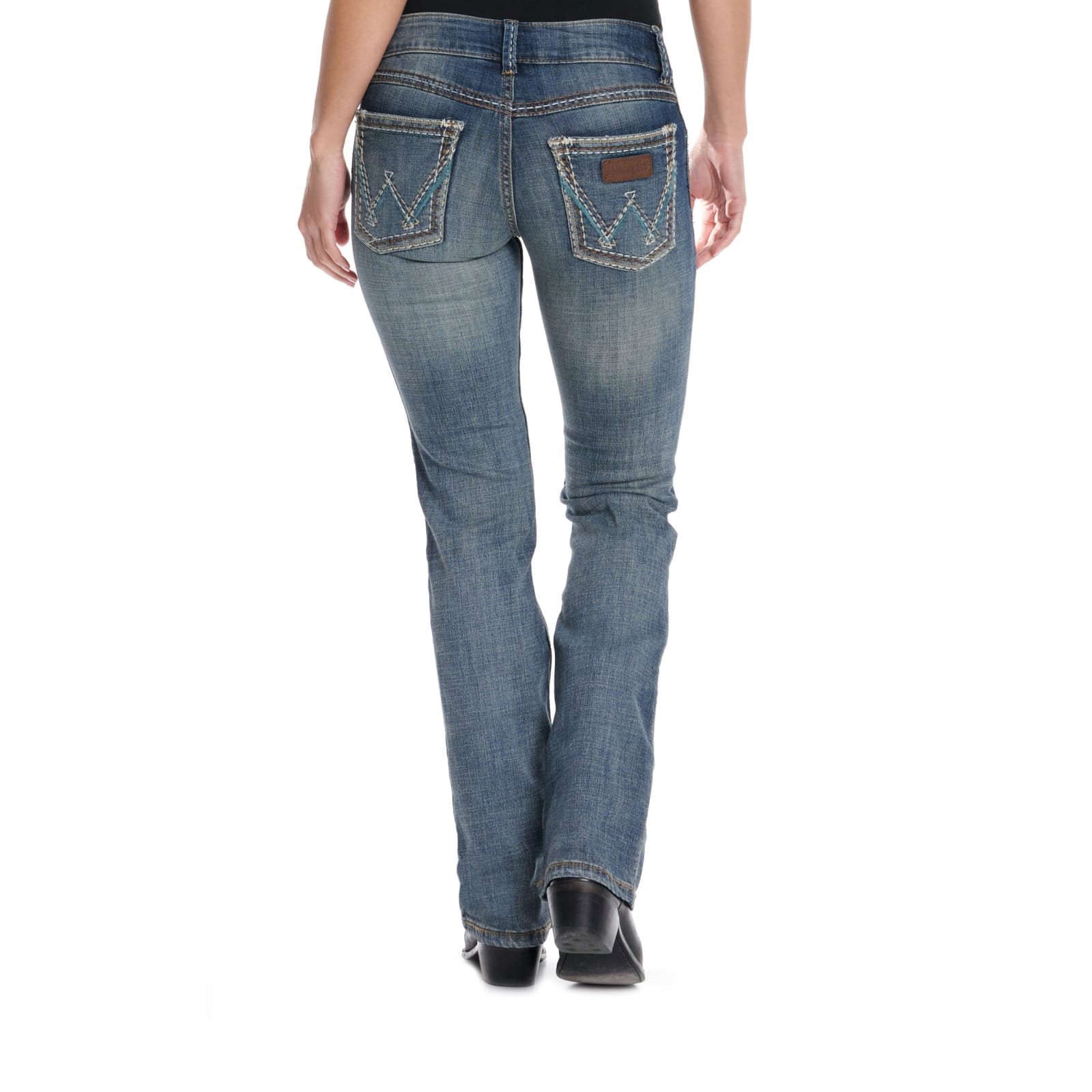 Wrangler Retro Sadie Women's Dark Wash Low Rise Boot Cut Jeans available at  Cavenders