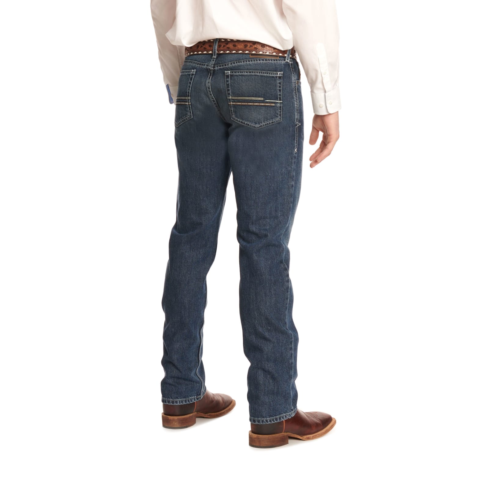 Ariat Men's Bradford Remy Medium Wash Low Rise Vintage Straight Leg Jeans  available at Cavenders