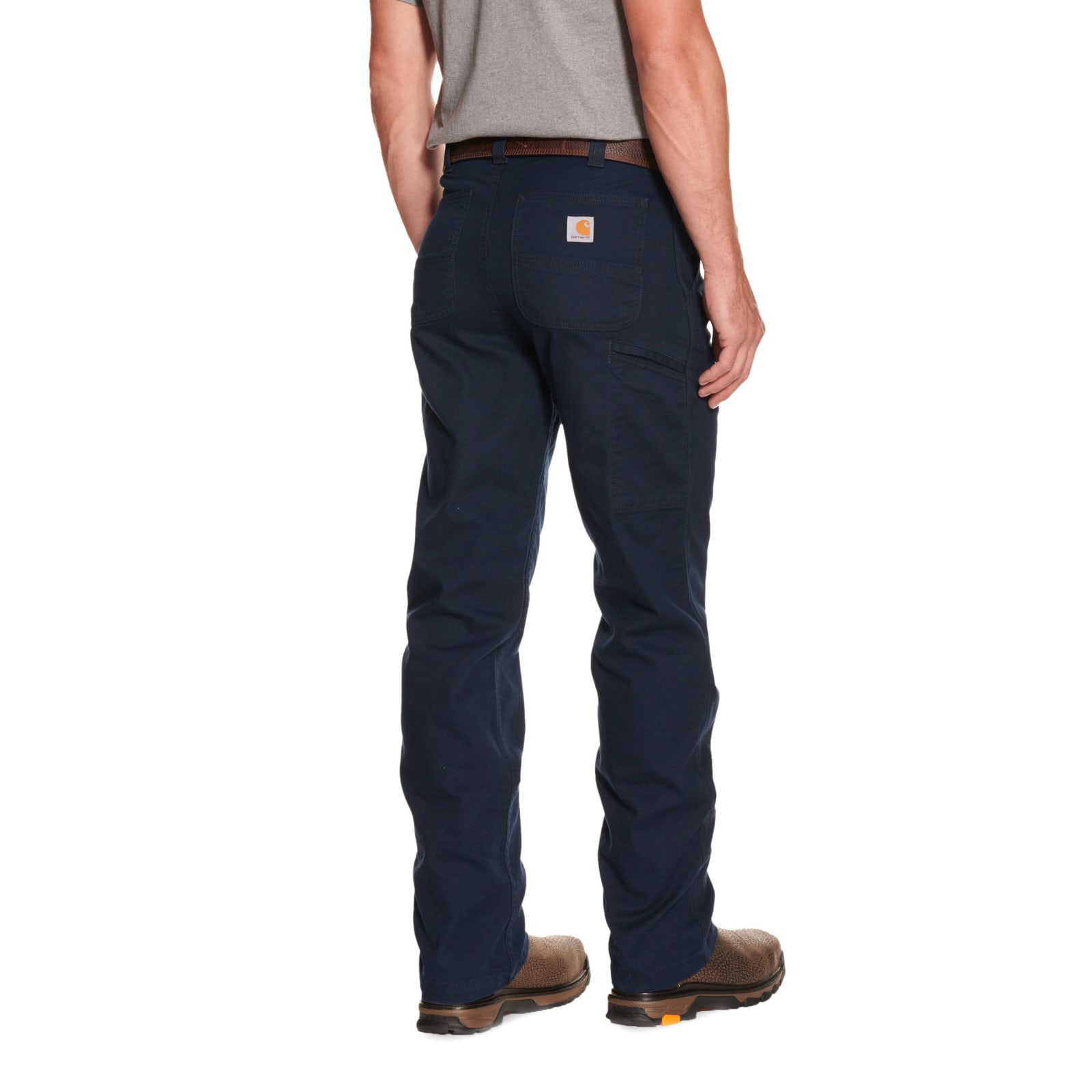 Carhartt Men's Navy Relaxed Fit Straight Leg Flex Canvas Work Pants available at Cavenders