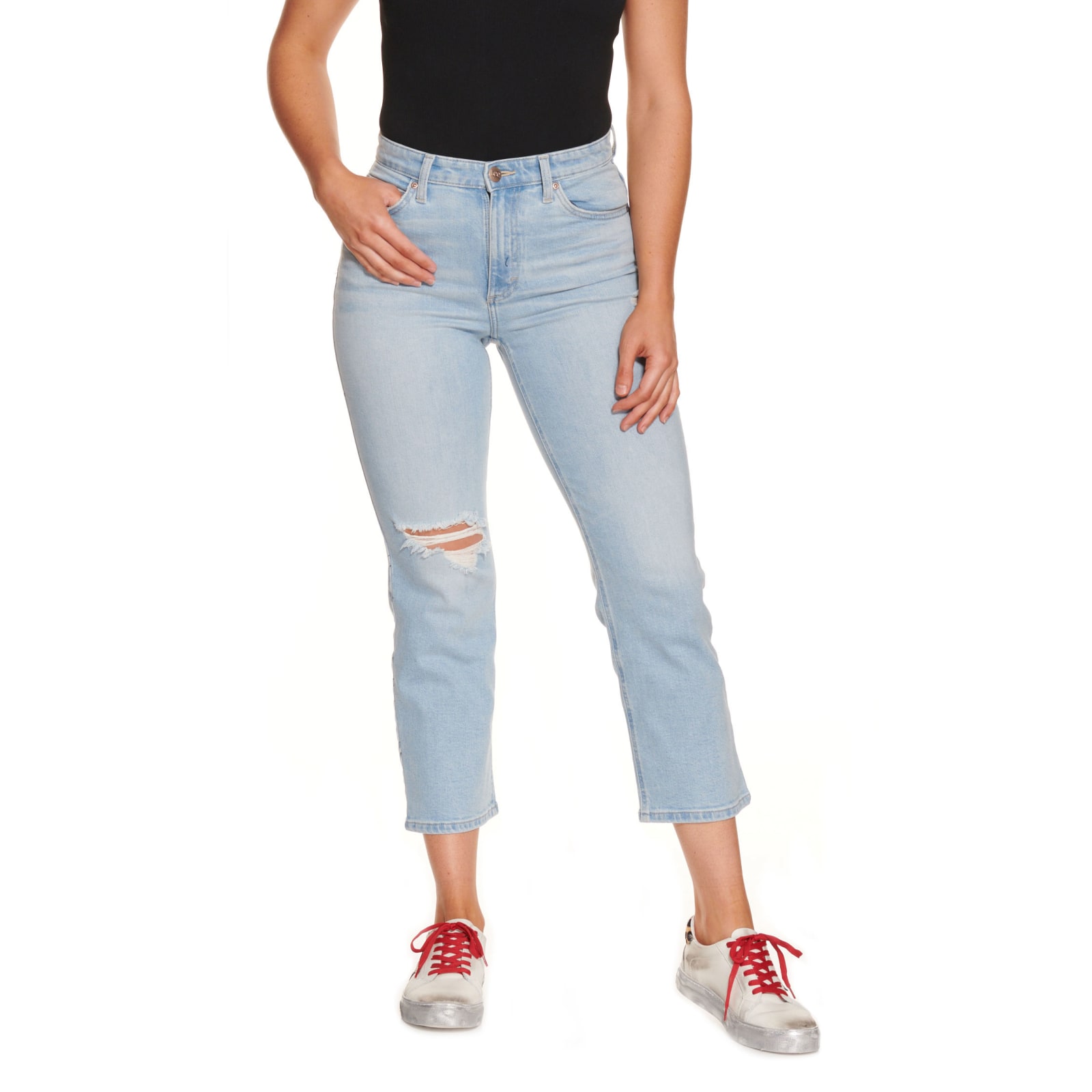 Lee Women's Heritage Great Morning Light Wash High Rise Straight Leg  Cropped Jeans available at Cavenders