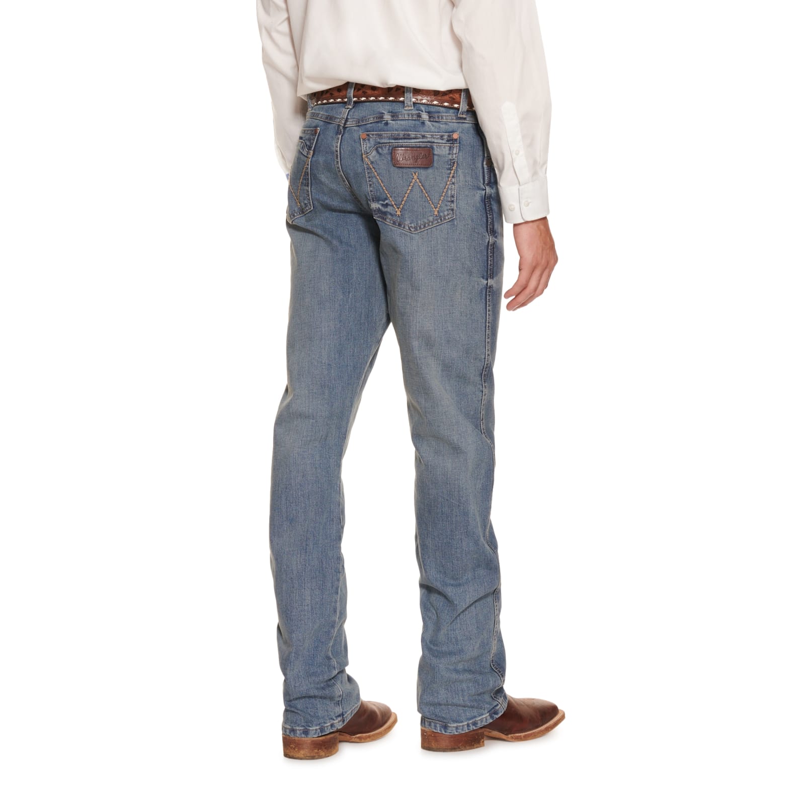 Wrangler Retro Men's Greeley Medium Wash Relaxed Fit Boot Cut Jeans  available at Cavenders