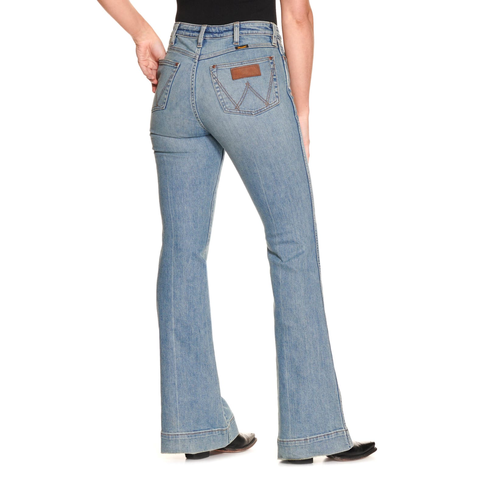 Wrangler Retro Women's Emma Light Wash High Rise Trouser Jeans available at  Cavenders