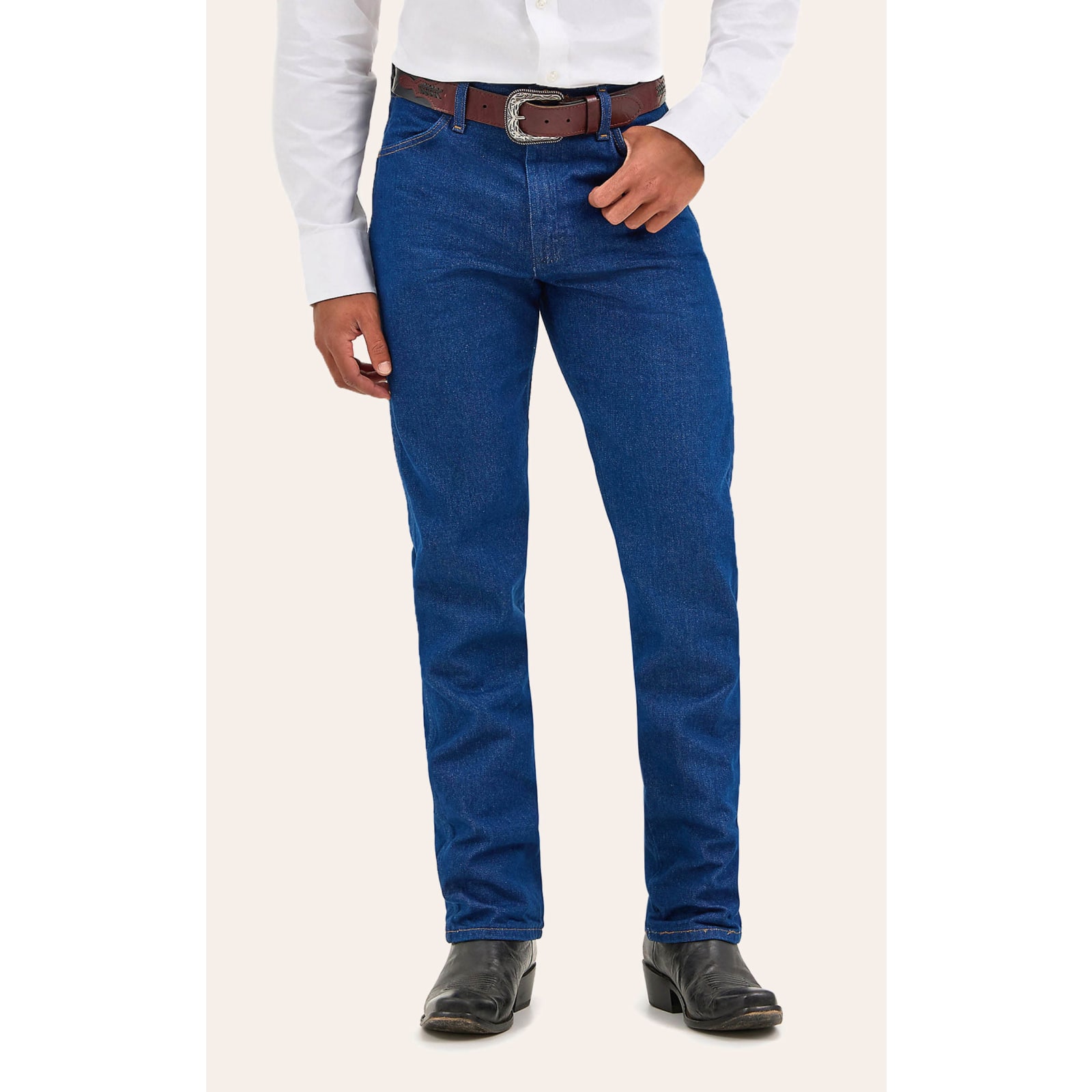 Wrangler Men's Cowboy Cut Prewashed Indigo Original Fit Straight