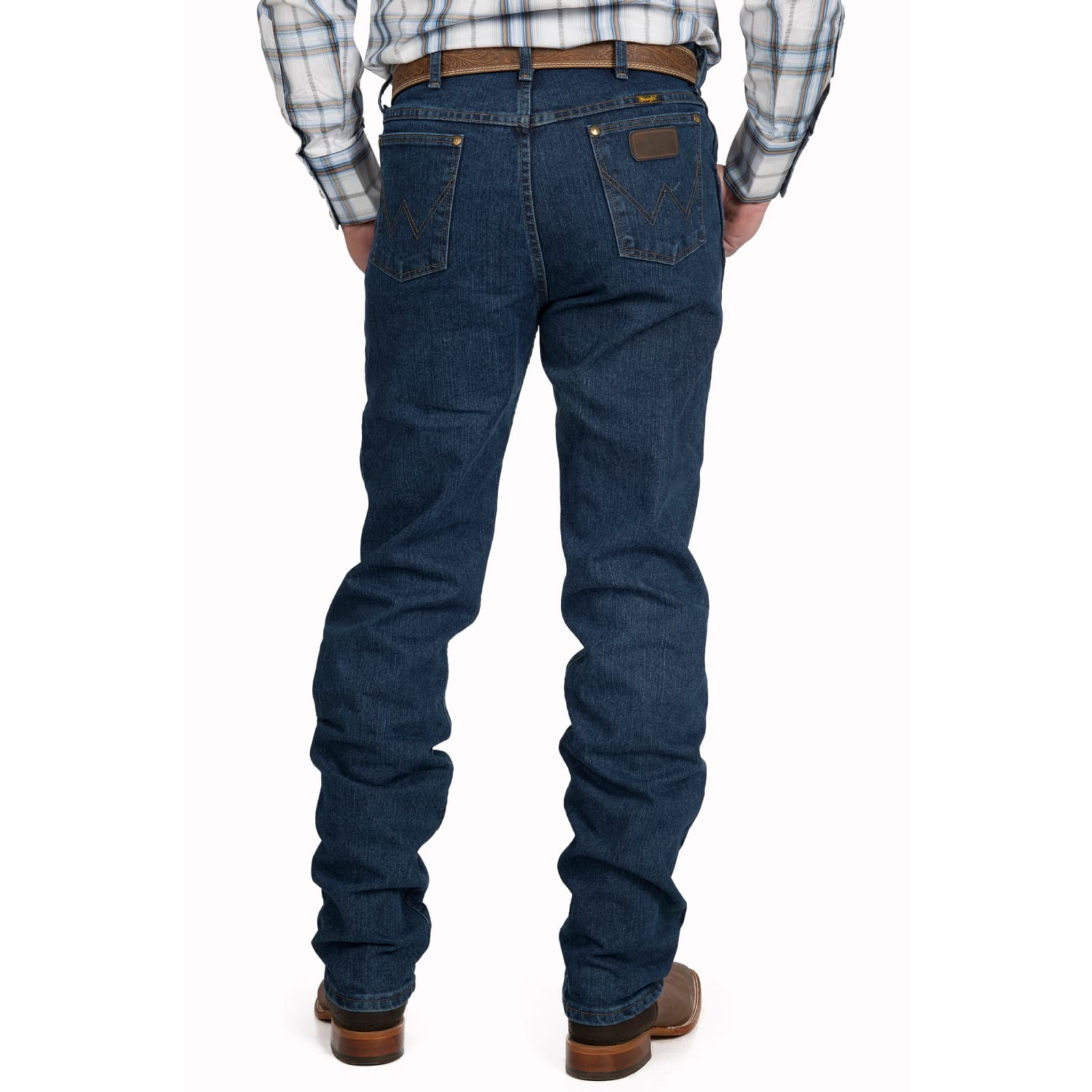 Wrangler Men's Advanced Comfort Cowboy Cut Mid Stone Wash Regular Fit Jean  available at Cavenders