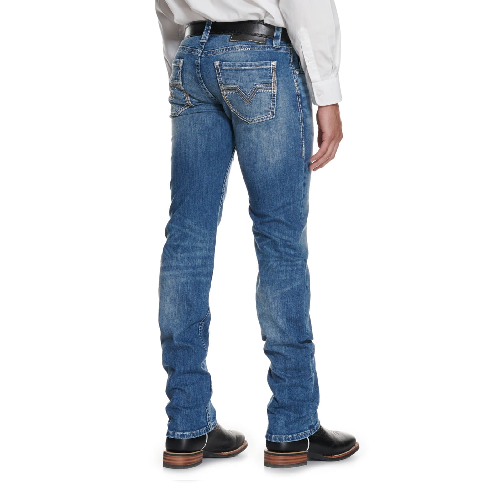 Rock & Roll Denim Men's Revolver Medium Wash Slim Fit Straight Leg Reflex  Jeans available at Cavenders