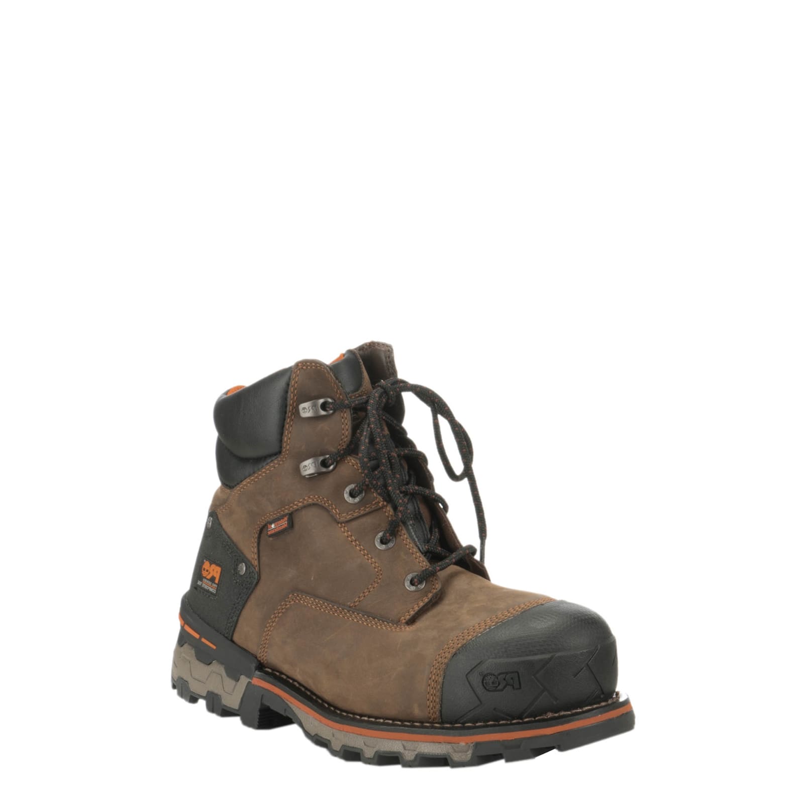 Timberland PRO Men's Boondock Brown Waterproof Round Composite Toe Lace Work Boot available at Cavenders