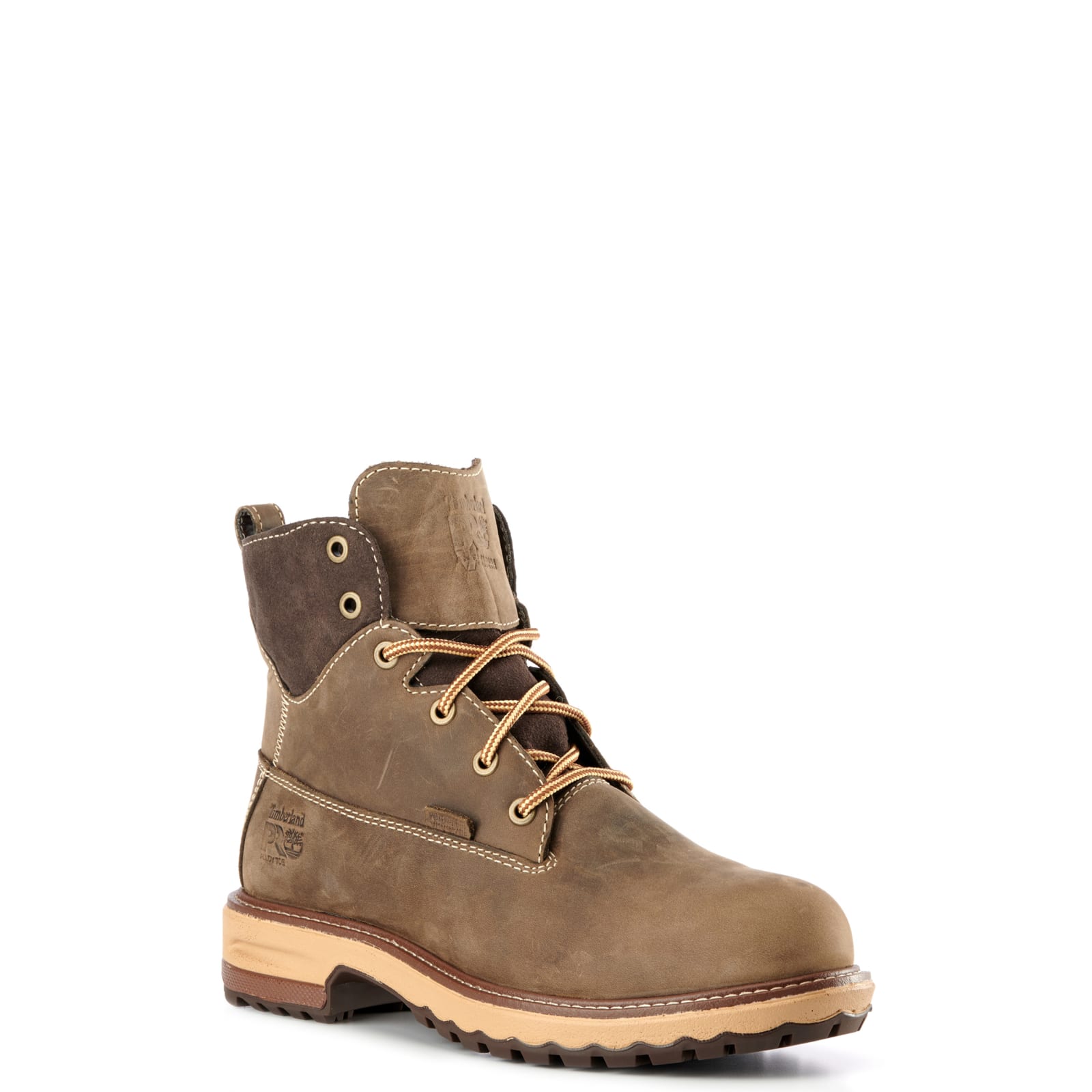 Timberland PRO Women's Hightower Coffee Round Alloy Toe Up Boot available at Cavenders