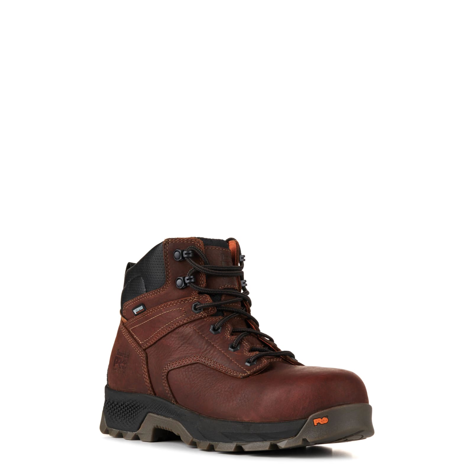 Timberland Pro Men's TiTAN Trailblazer Brown Waterproof Wide Square  Composite Toe 6" Lace Up Work Boots available at Cavenders