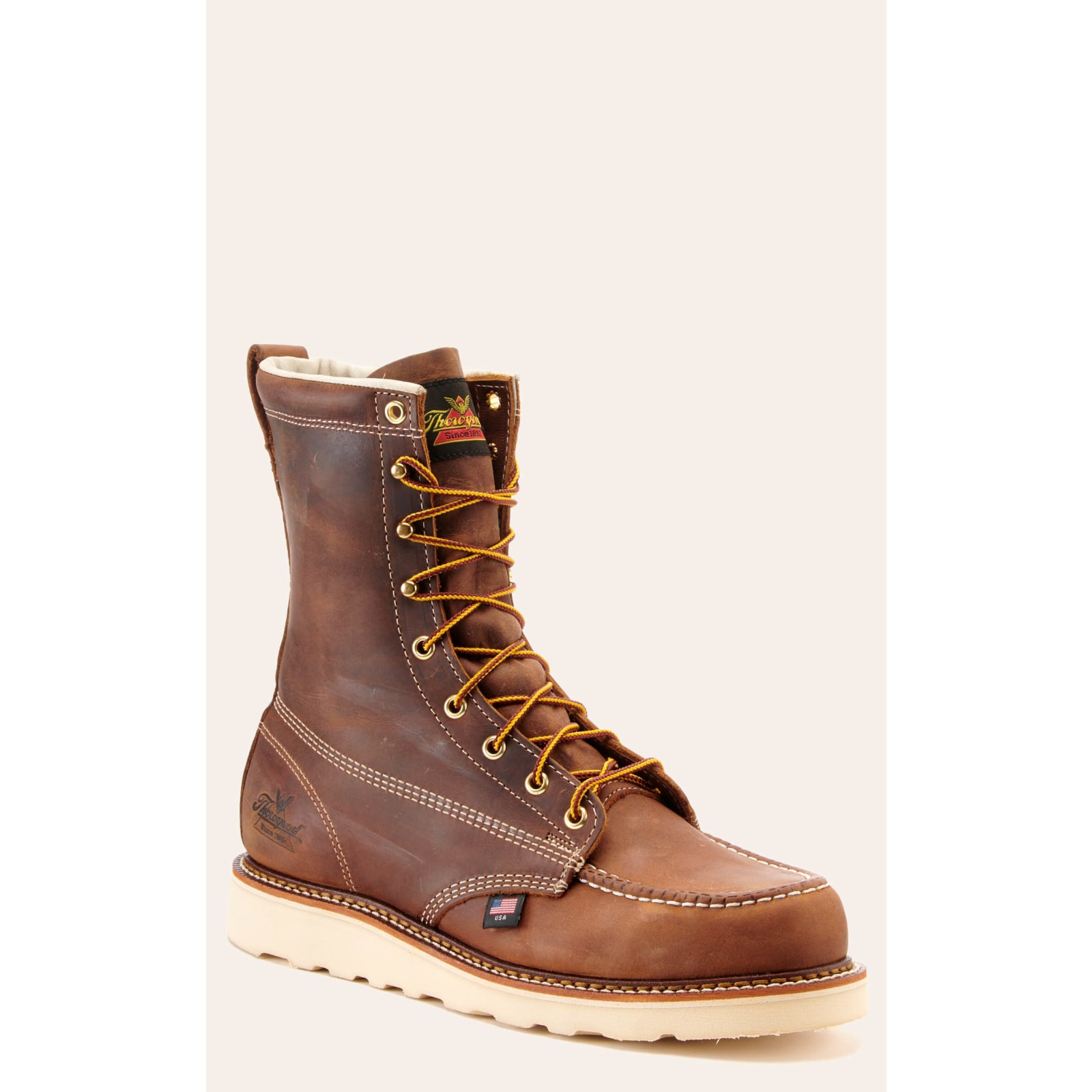 Thorogood Men's American Heritage Crazy Horse Brown Moc Toe 8