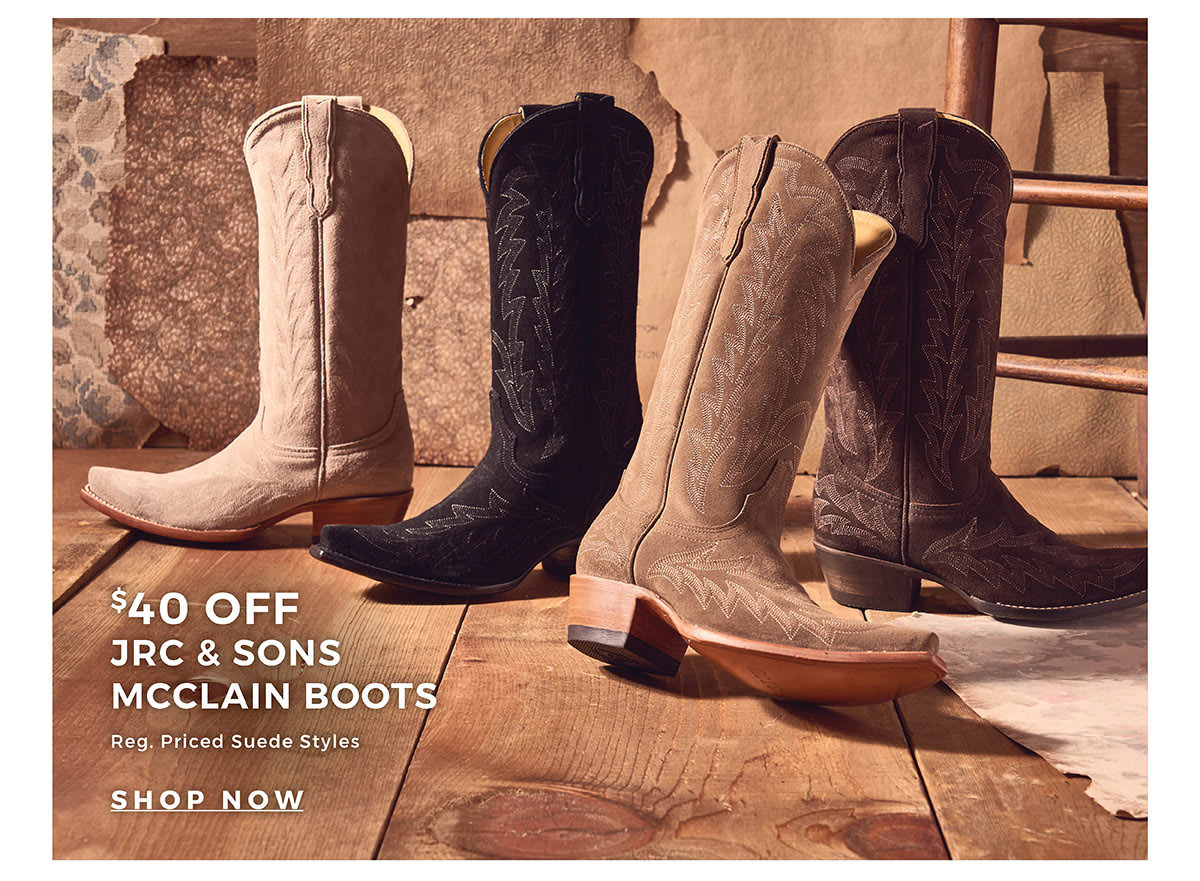 $40 Off JRC & Sons McClain Suede Boots