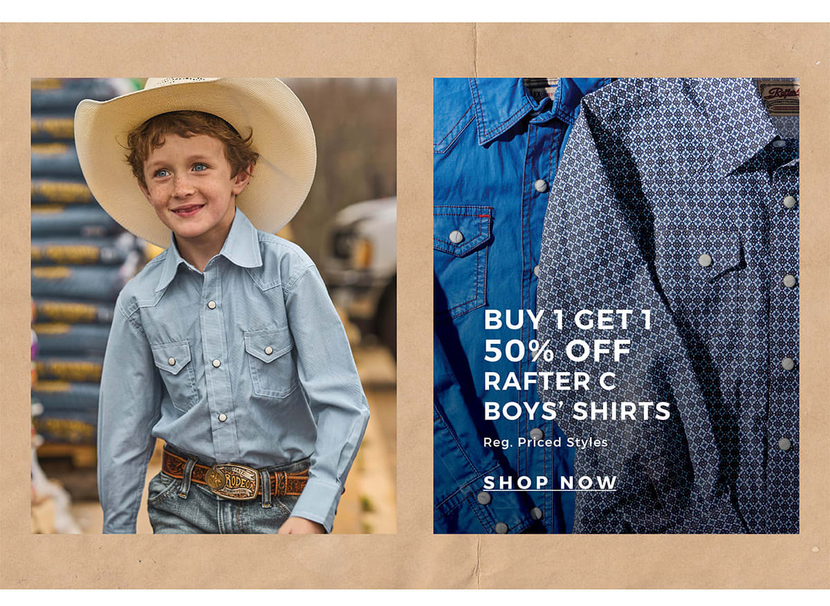 Buy 1 Get 1 50% Off Rafter C Boys' Shirts