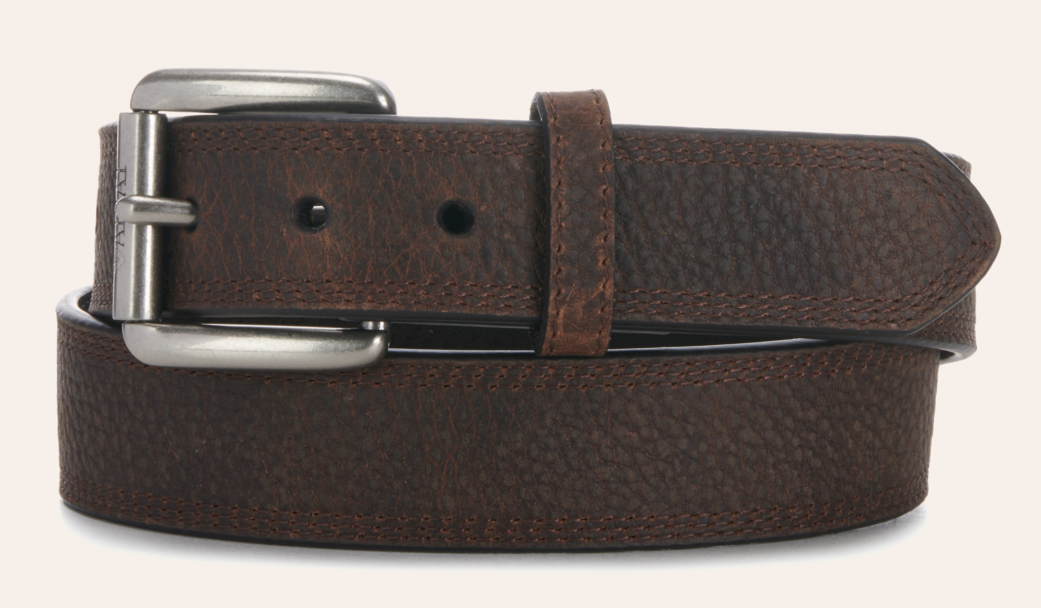 Ariat Rowdy Brown Men's Embroidered Shield Mexico Belt - Genuine Leather, Removable Buckle