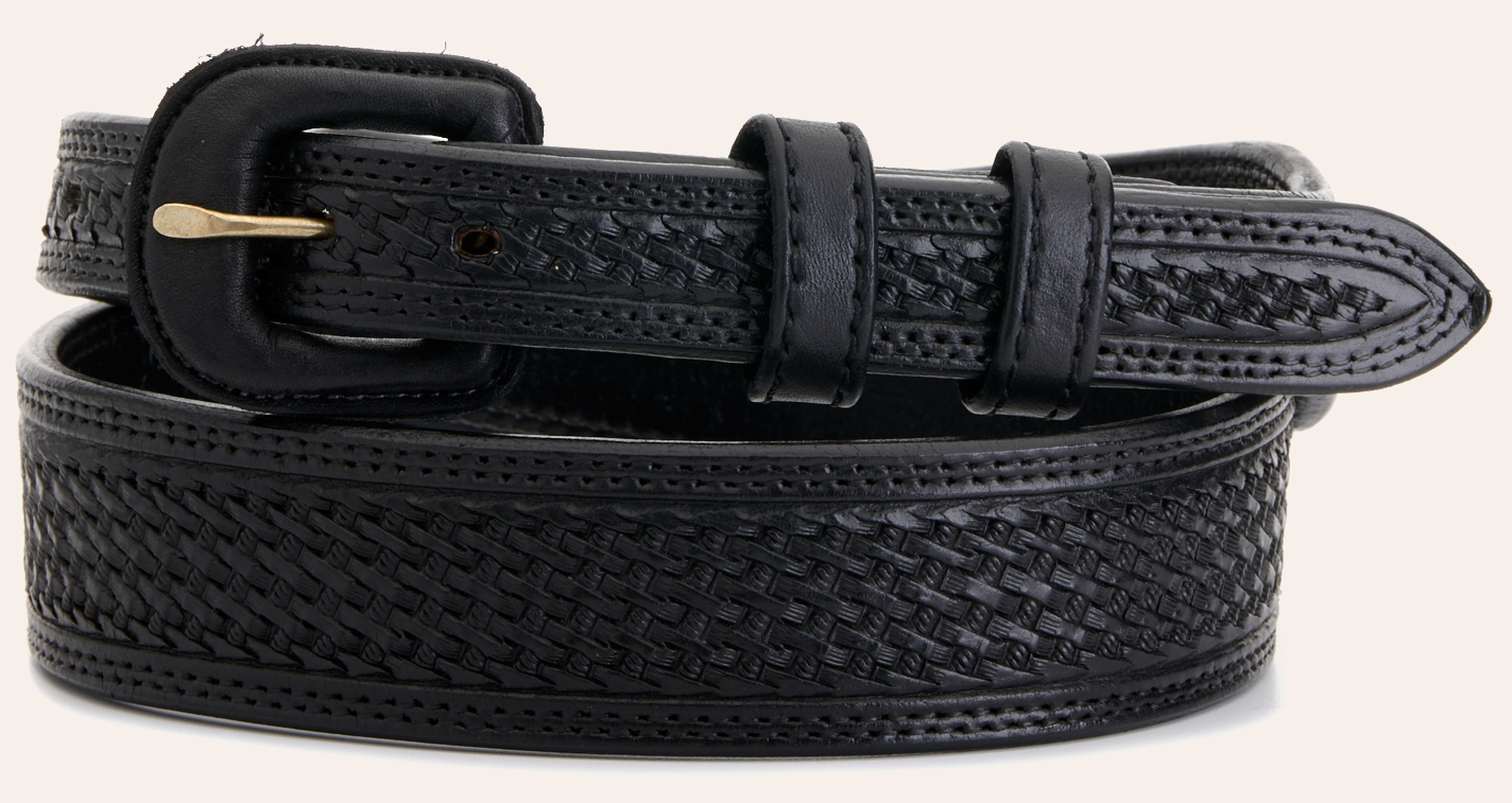 Vogt Men's Black Basket Weave Tapered Western Belt Cavender's
