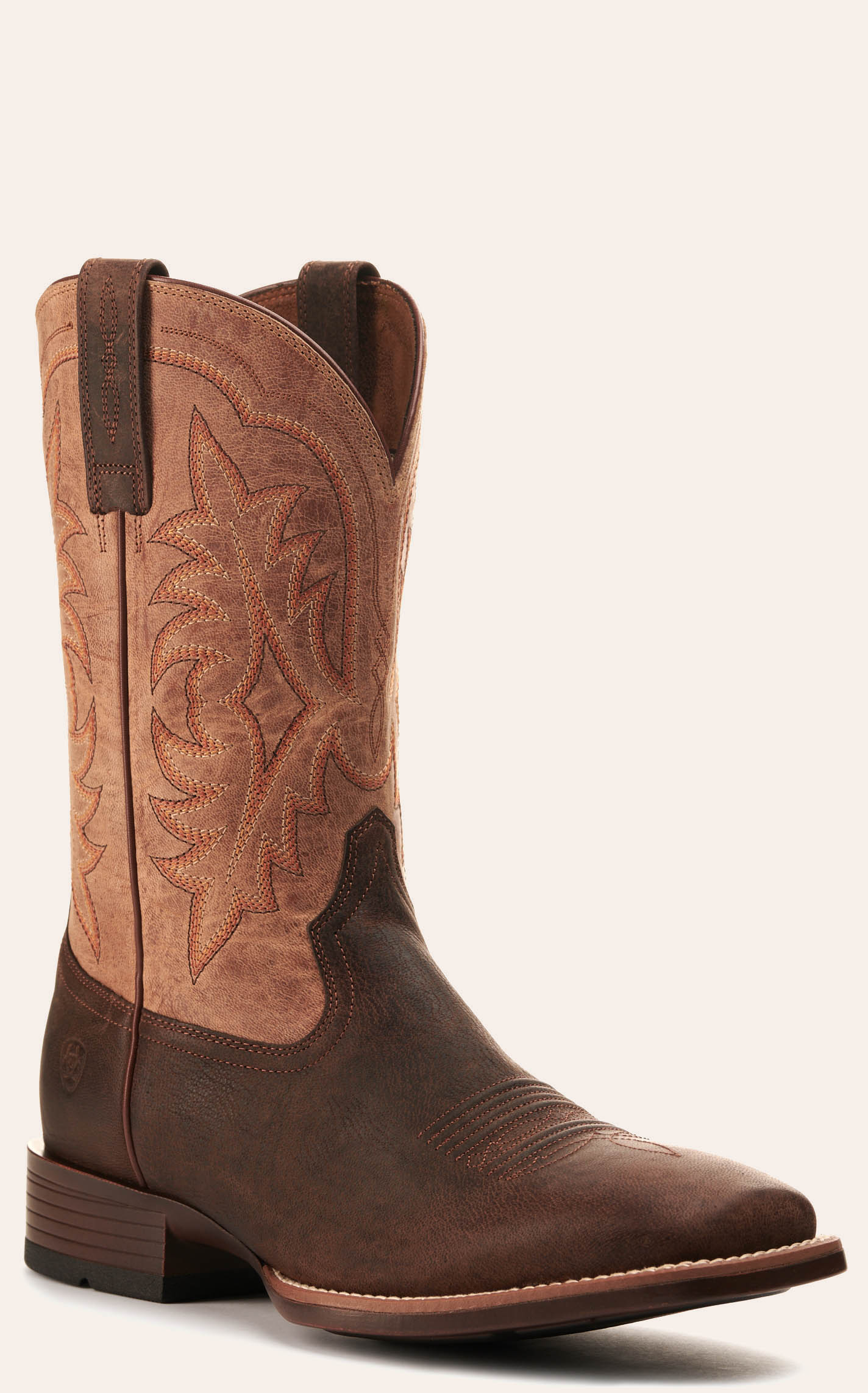 Ariat Men's Ryden Ultra Dark Roast Brown and Weathered Pebble Bantamweight Wide Square Toe