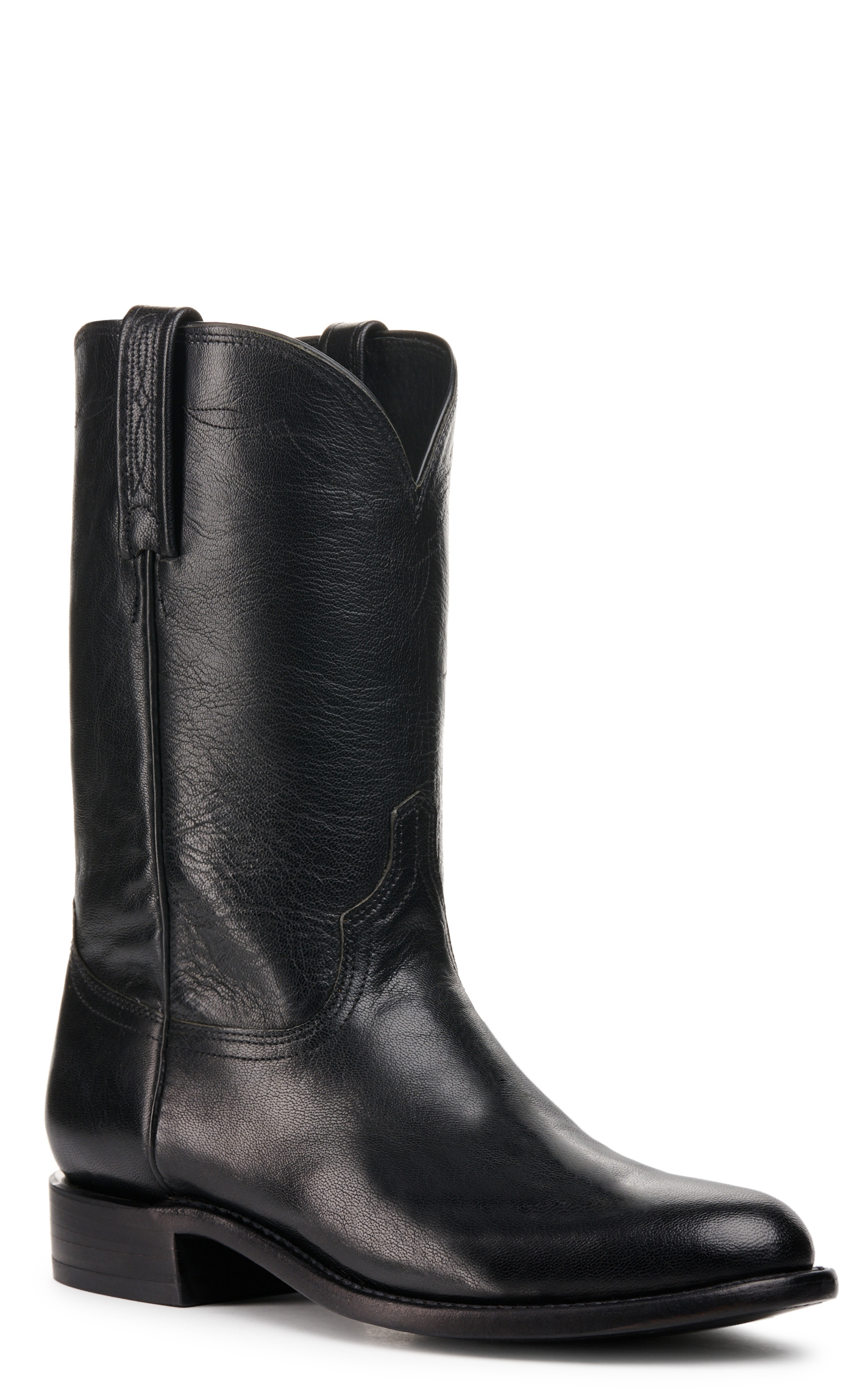 Lucchese Men's Black Shadow Goat Roper Boot | Cavender's