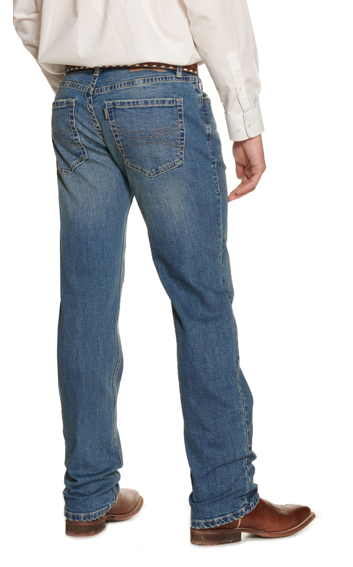 Hooey x Rock & Roll Denim Men's Revolver Medium Wash Vintage Slim Fit