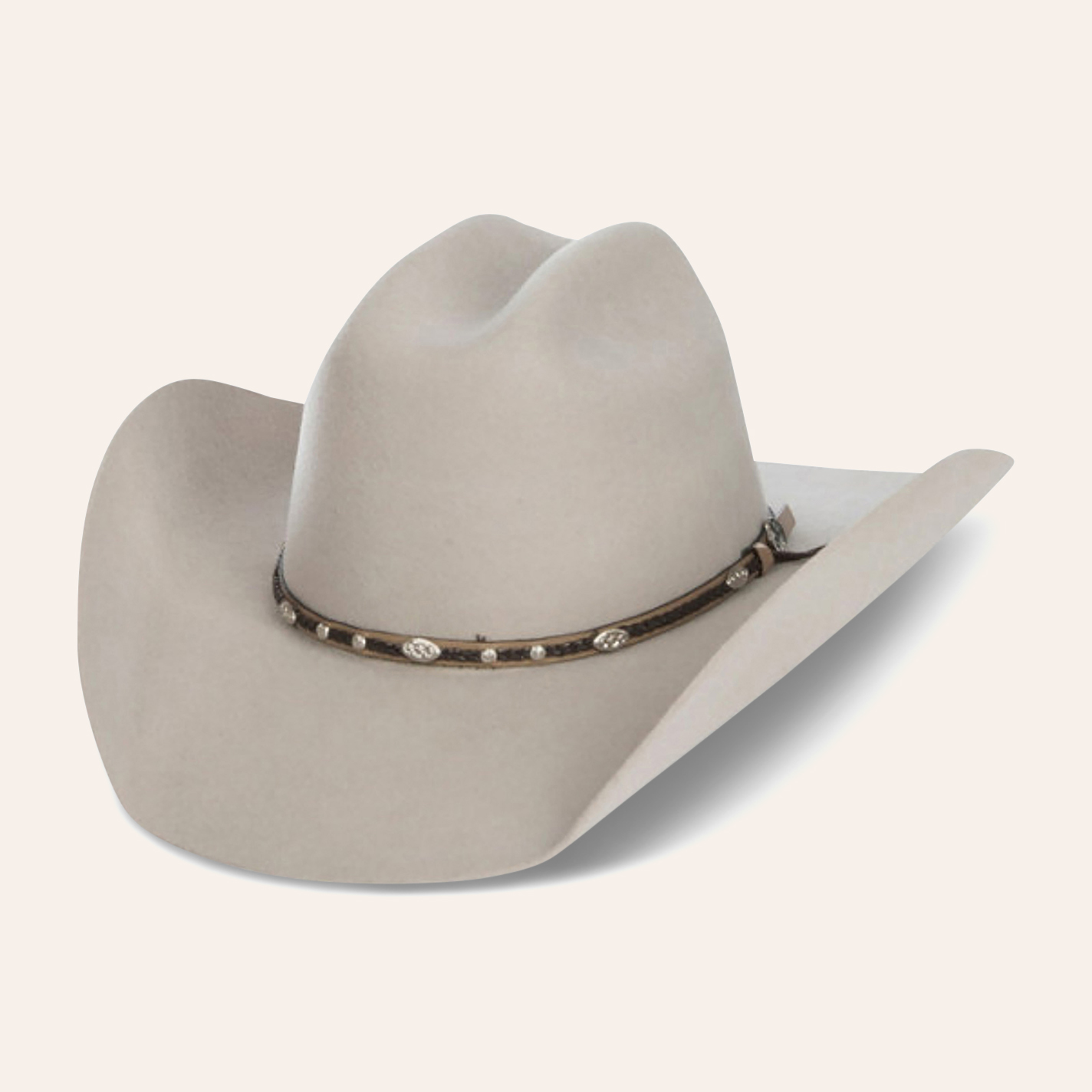 Cavender's Cowboy Collection 3X Silverbelly with Fancy Band Premium