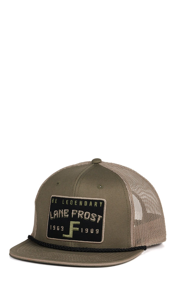 Lane Frost Men's Olive Green and Khaki Be Legendary Logo Patch Snapback ...