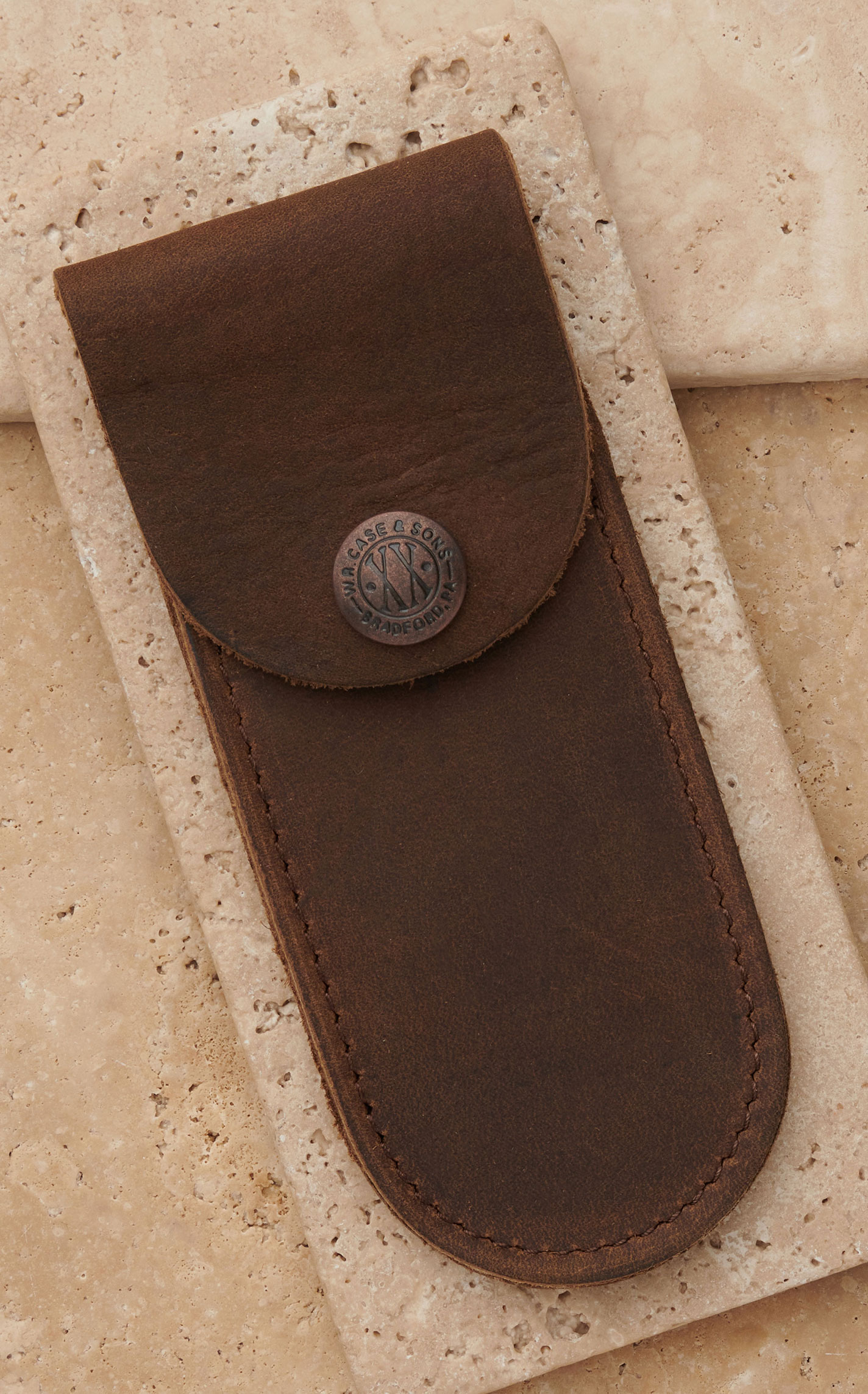 Case Dark Brown Soft Leather Knife Sheath Cavender's