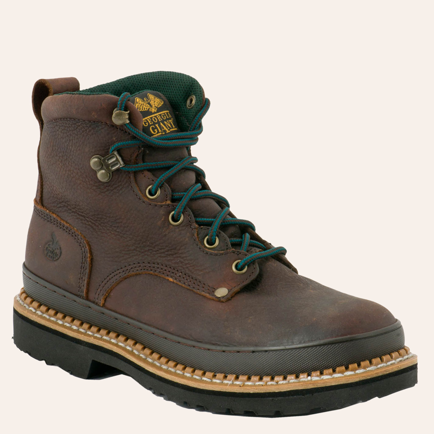 Scarpe Da Lavoro Georgia Giant G83 - Pelle Pieno Fiore Marrone, Puntera In Acciaio, Taglia 15W US