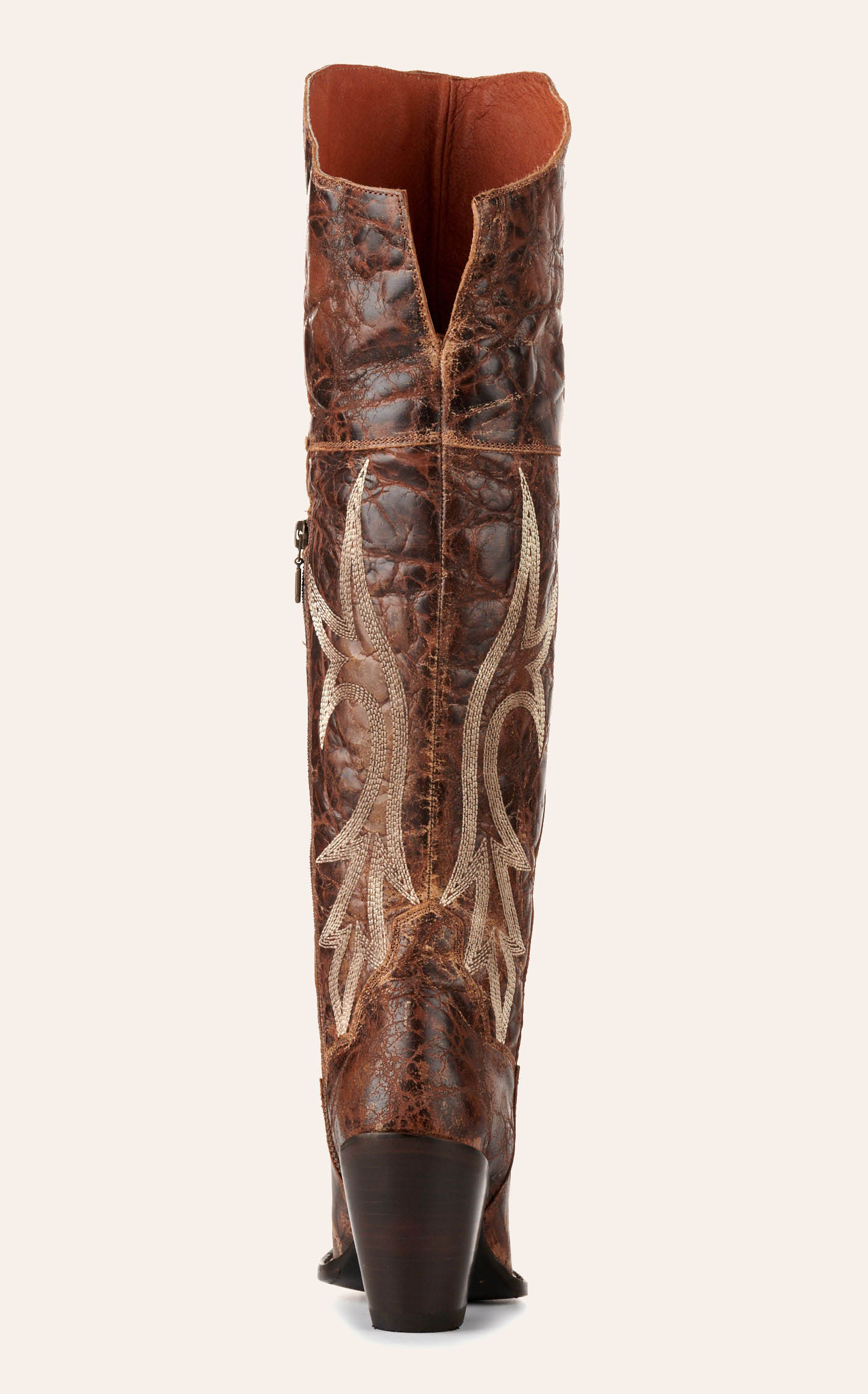 Dan Post Women's Jilted Distressed Brown Snip Toe Tall Cowboy Boots