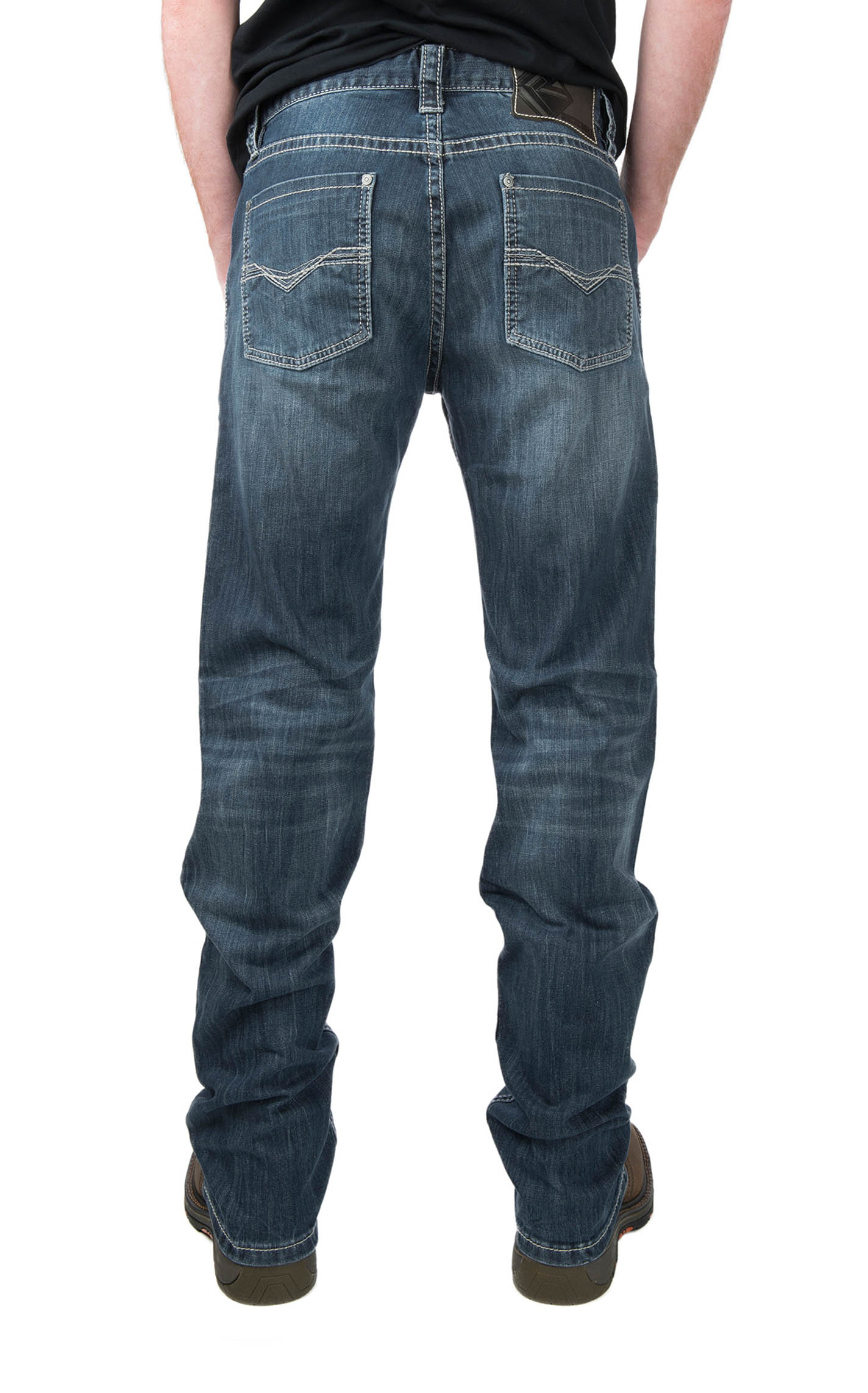 Rock & Roll Denim Men's Revolver Dark Wash Slim Fit Straight Leg ReFlex ...